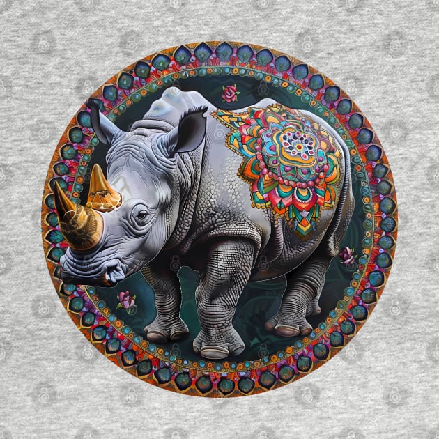 Mandala - Rhino by aleibanez